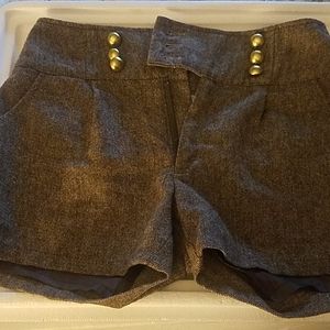 Brown tweed shorts